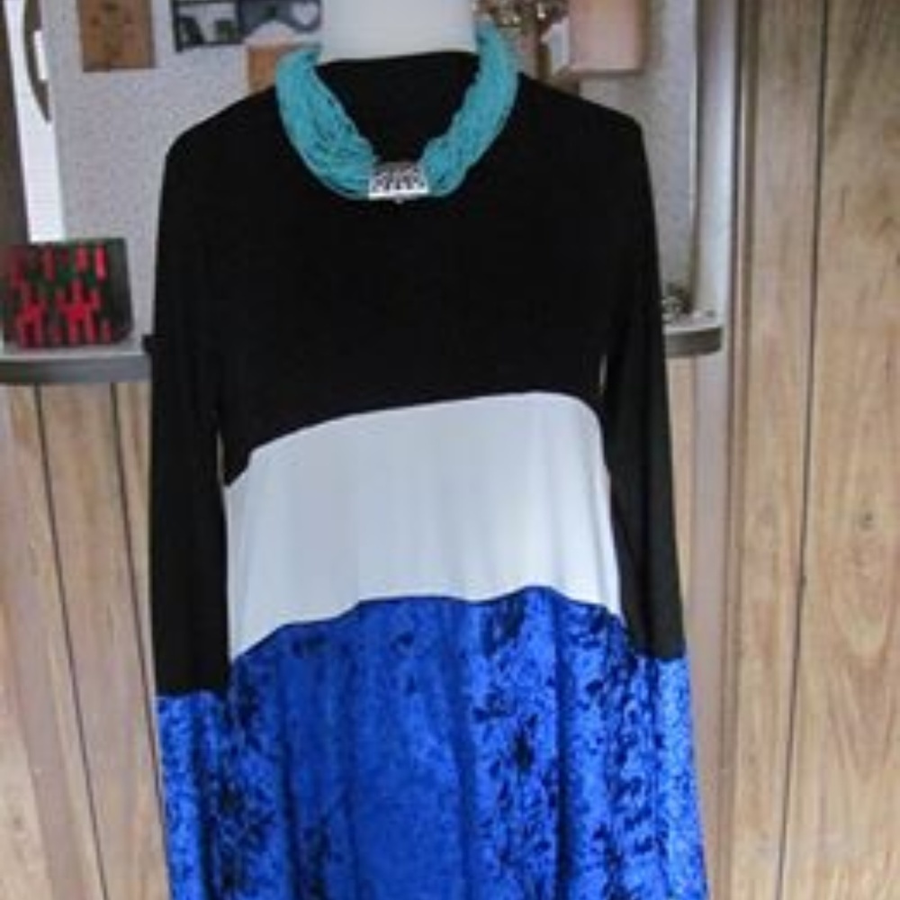 ELDRIDGE LADIES LONG SLEEVE CRUSHED VELVET TUNIC/D